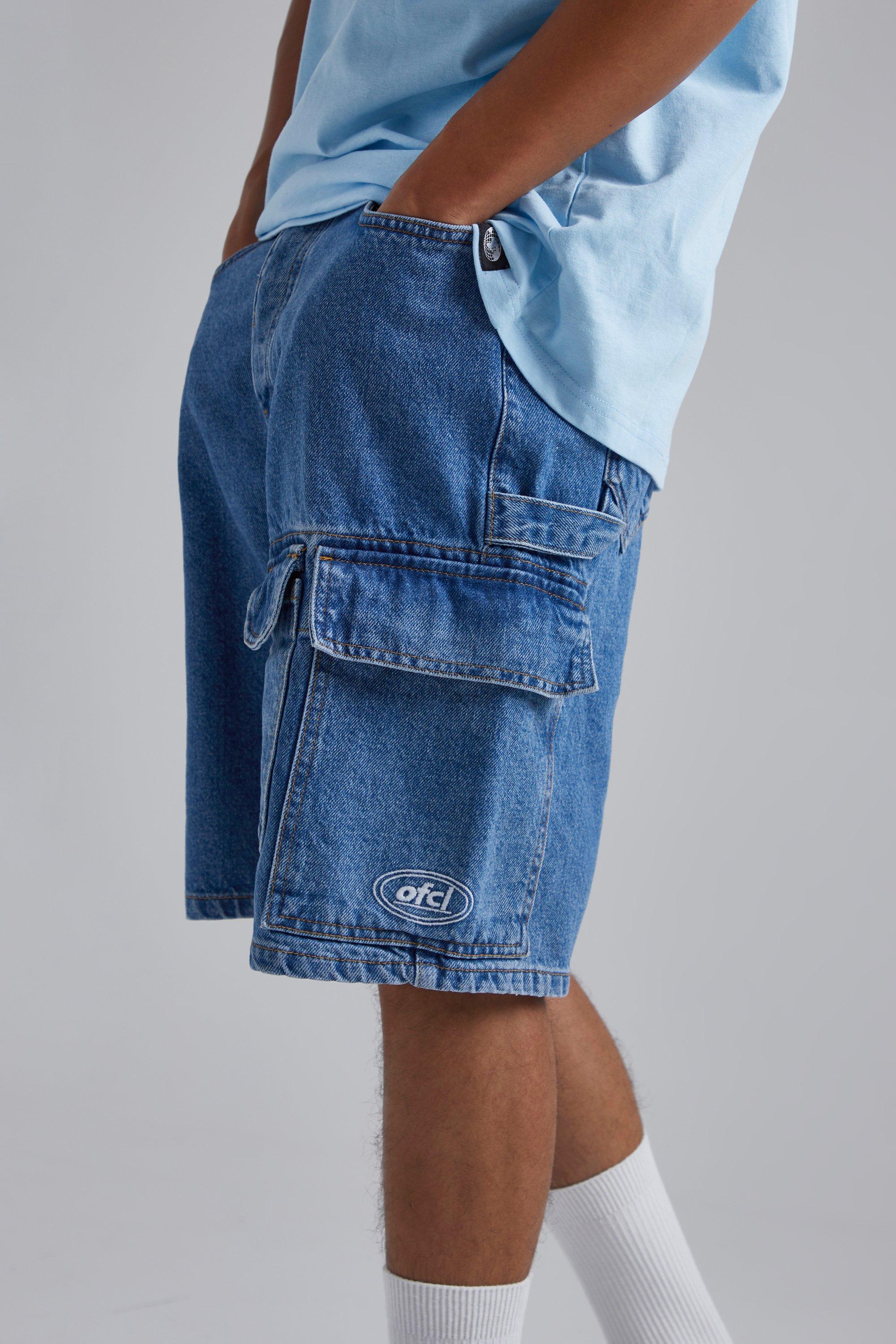 Jean cargo hot sale shorts